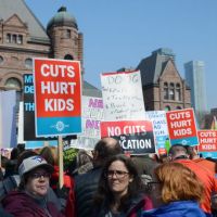 Teachers' rally against Ford. Photo: Mary Crandall cc by nc nd 2.0